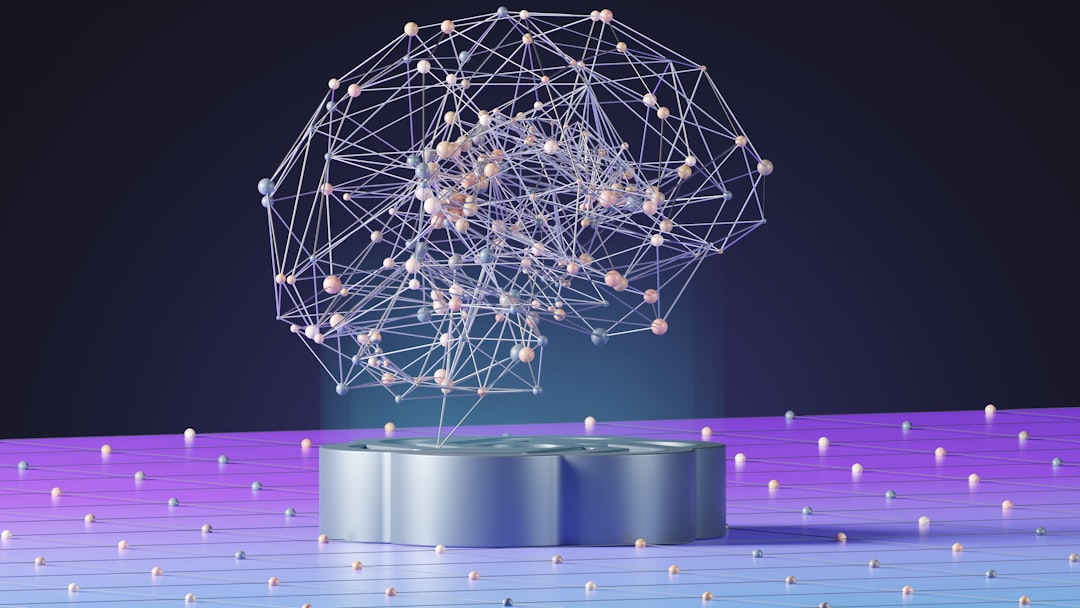 Abstract AI technology network representing AI tools for creators